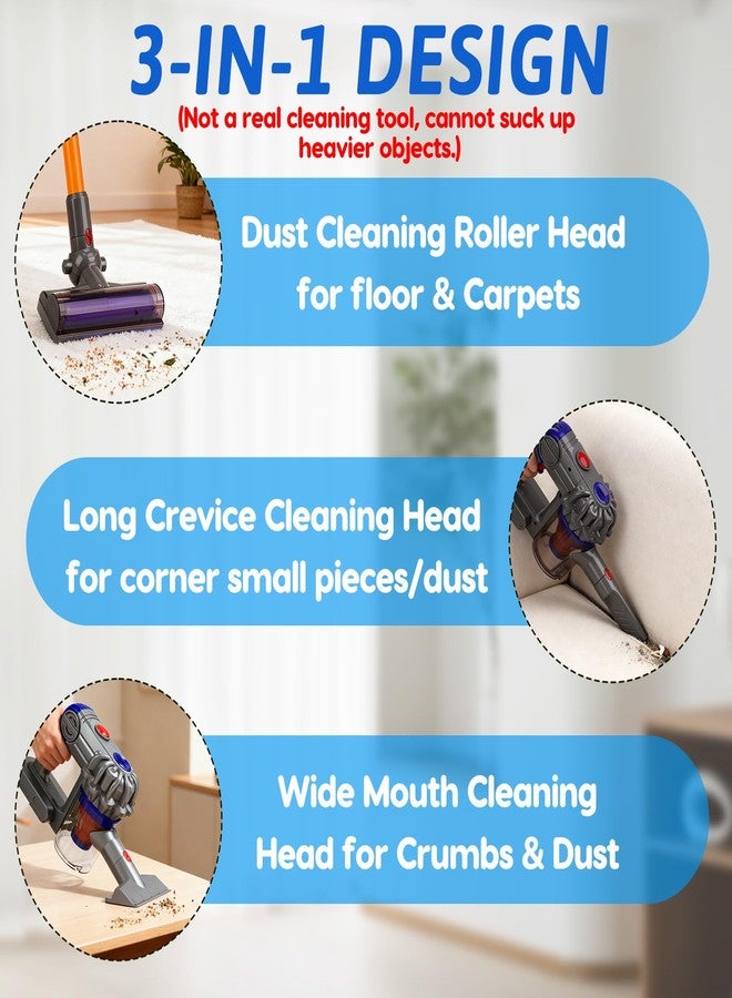 Tsomtto Kids Vacuum That Really Works, 3-in-1 Kids Cleaning Toy Set for 3 4 5 6 7+ Year Old Toddler Pretend Play Toys Vacuum Cleaner with Real Suction Birthday for Boys Girls Ages 3-5 4-8 - Image 3
